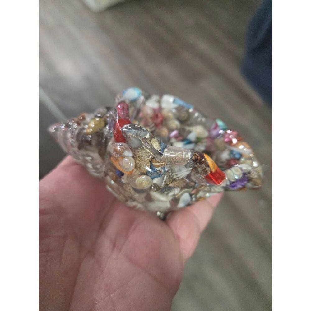 Handmade resin Shell Candle Holder
